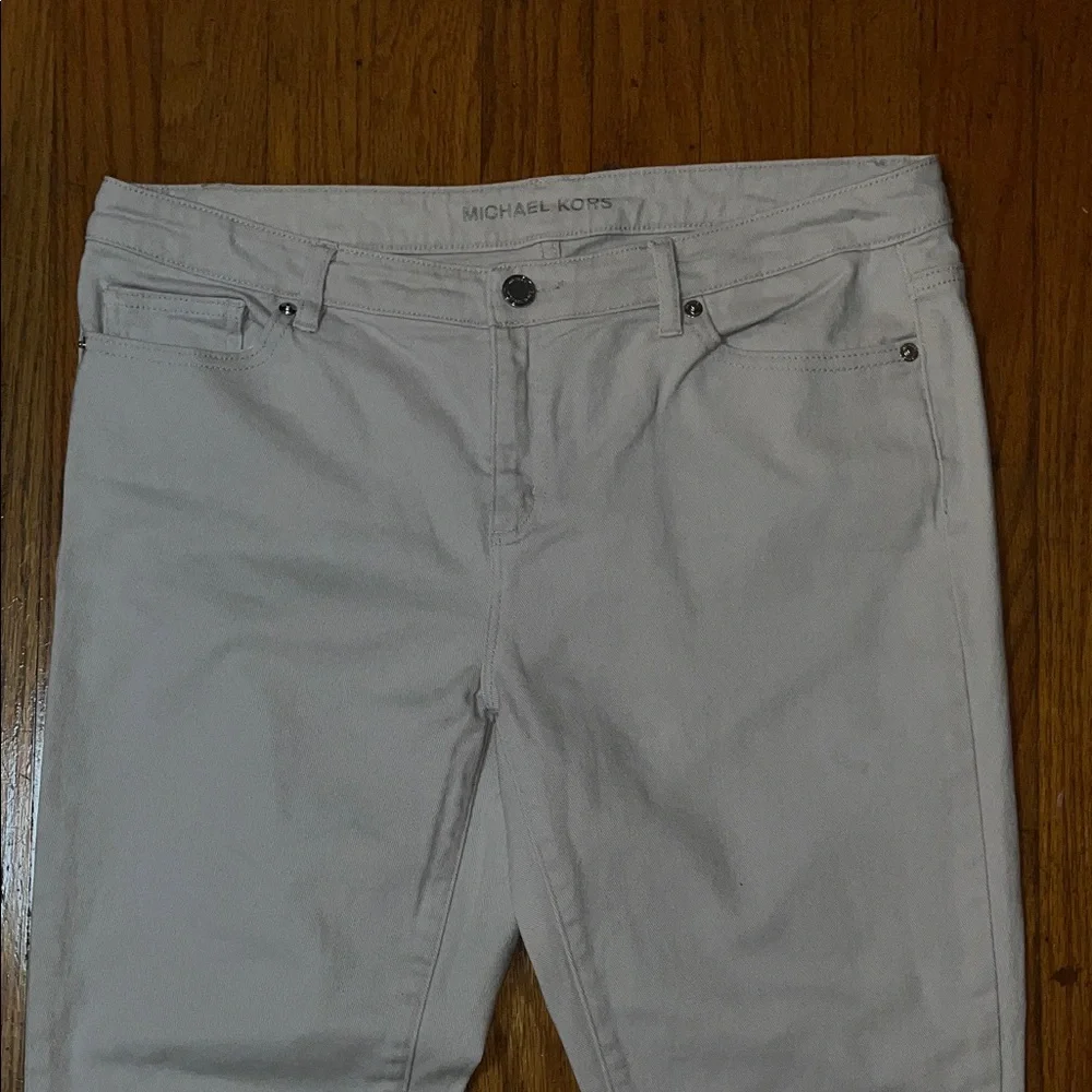 Michael Kors Light Gray Skinny Jeans Size 10